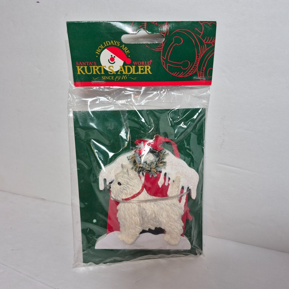 Kurt Adler Dandy Dogs West Highland Terrier Westie Christmas Ornament